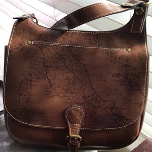 Patricia Nash, Bags, Patricia Nash Leather Primrose Satchel European Map